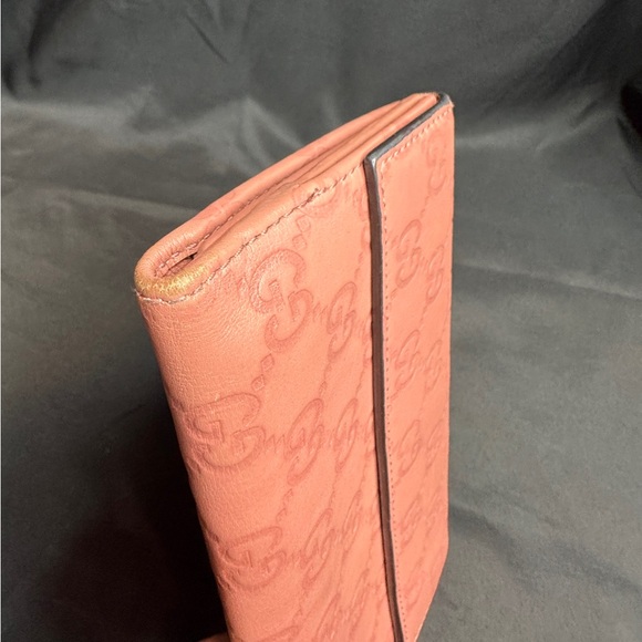 Gucci Heart GG Guccissima Embellished Pink Continental Leather Wallet - Picture 16 of 16